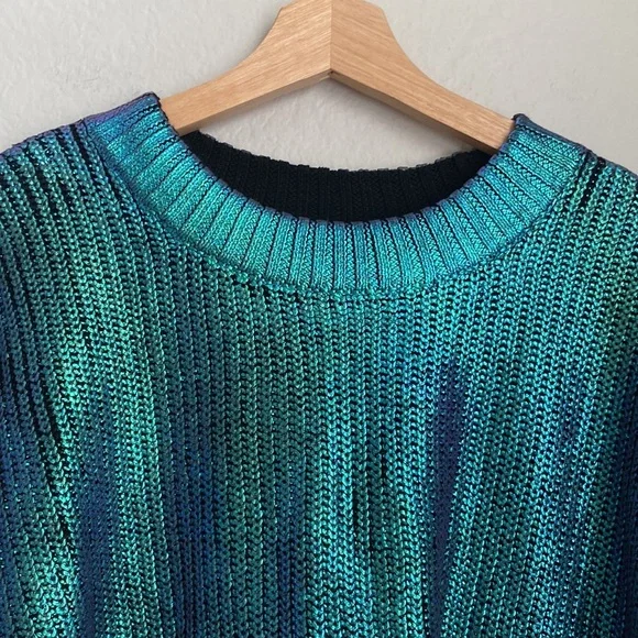 Beach Riot Callie Galaxy Shine Metallic Sweater Size Large NWT - Picture 6 of 13